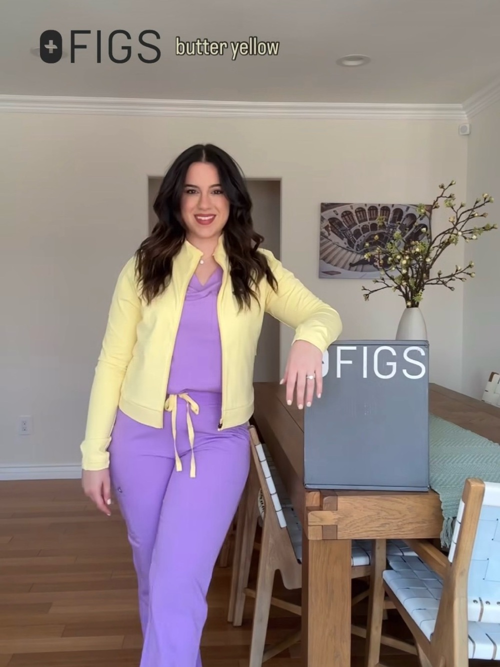 Figs LIMITED Butter Yellow Zip-Front Scrub Jacket